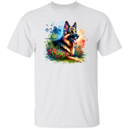 German Shepherd in Garden T-shirts, Hoodies and Sweatshirts