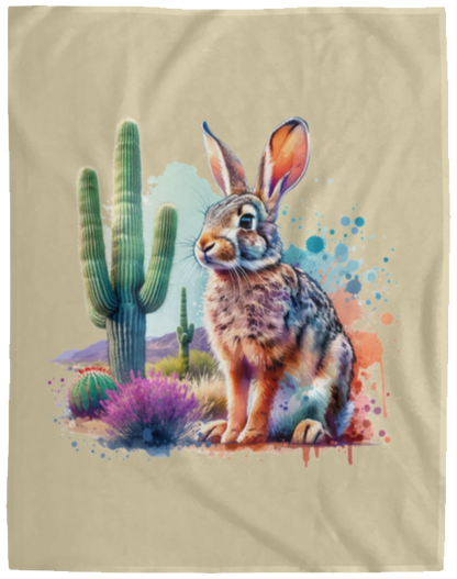 Jackrabbit with Saguaro Fleece Blankets