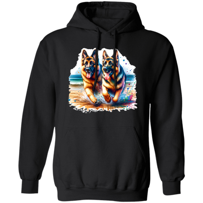 German Shepherds Running on Beach T-shirts, Hoodies and Sweatshirts