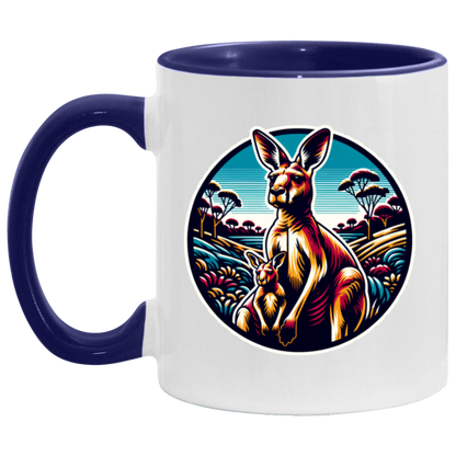 Kangaroo and Joey Graphic - Mugs