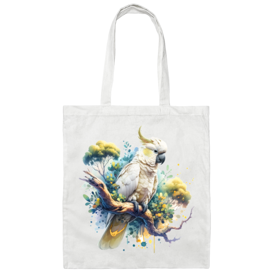 Cockatoo in Tree - Canvas Tote Bag