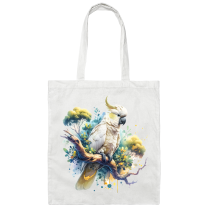 Cockatoo in Tree - Canvas Tote Bag