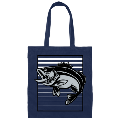 Bass Stripes - Canvas Tote Bag