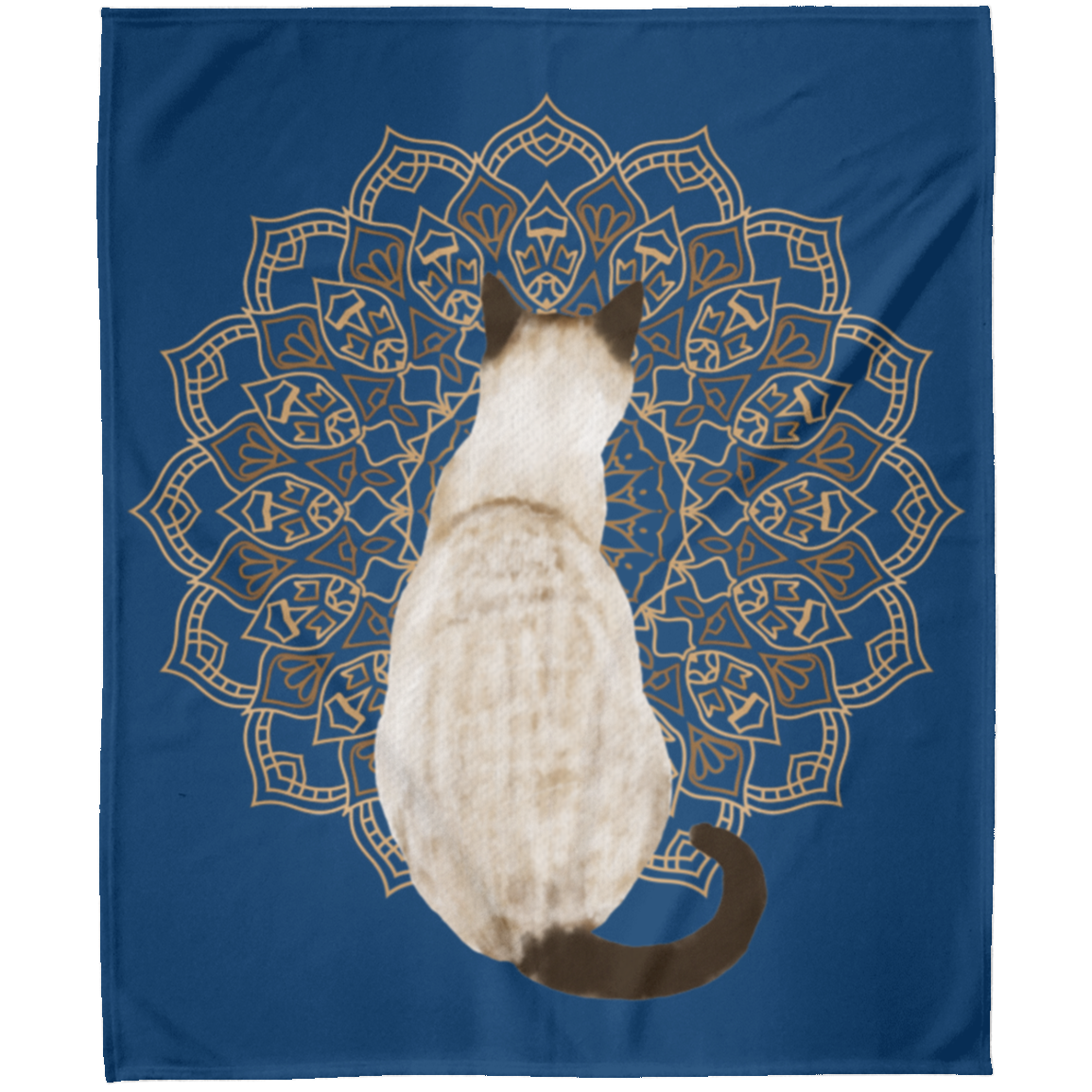 Zen Cat - Siamese Seal Point Fleece Blankets