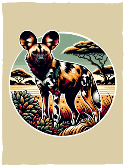 African Wild Dog Graphic Fleece Blankets