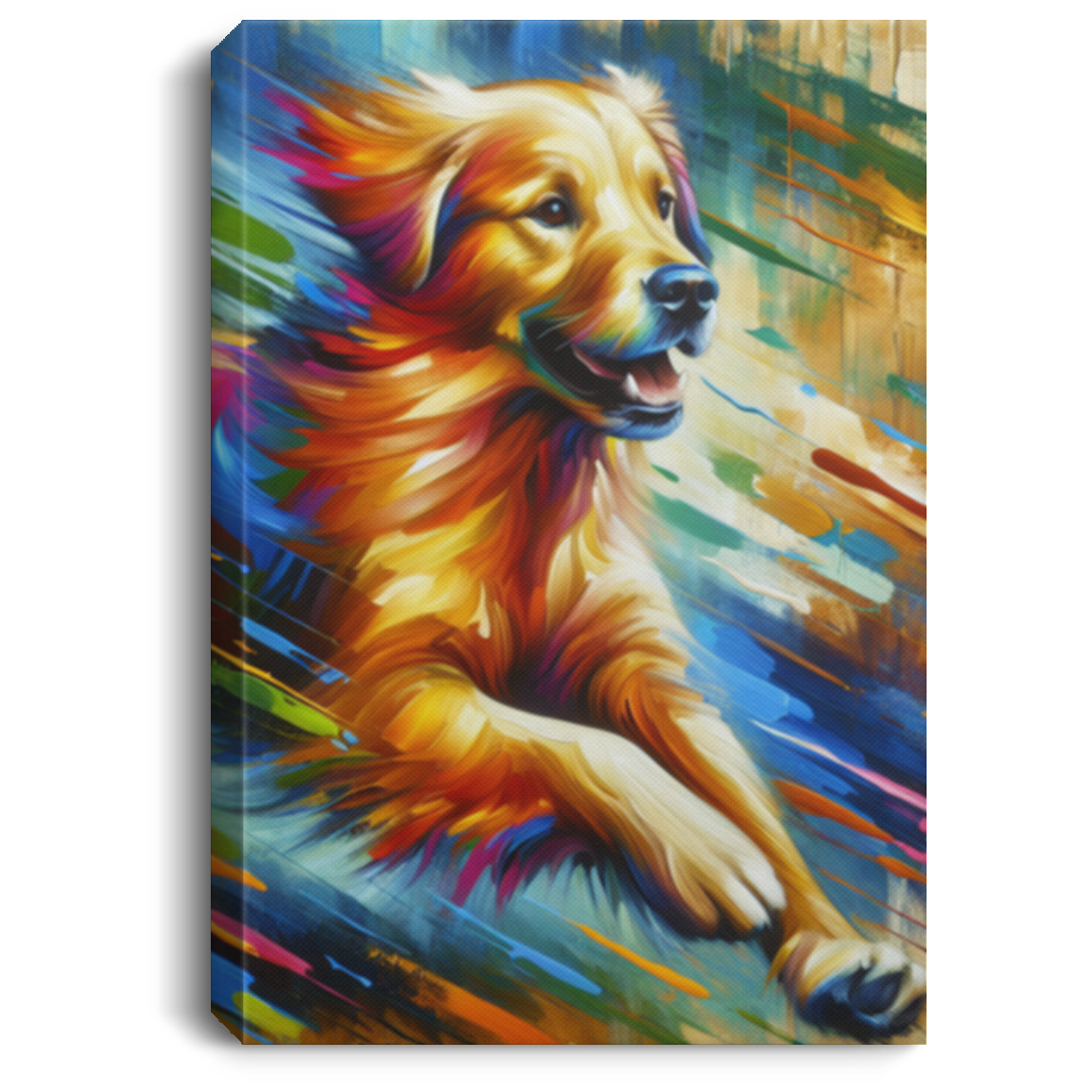 Golden Retriever Greeting - Canvas Art Prints