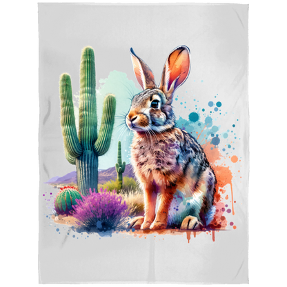 Jackrabbit with Saguaro Fleece Blankets