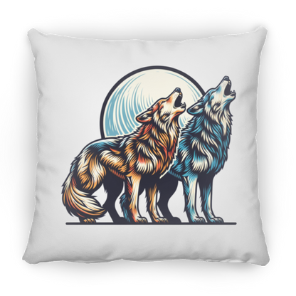 Wolf Pair Howling - Pillows