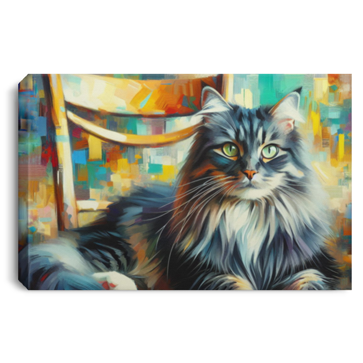 Patchwork Cat - Canvas Art Prints