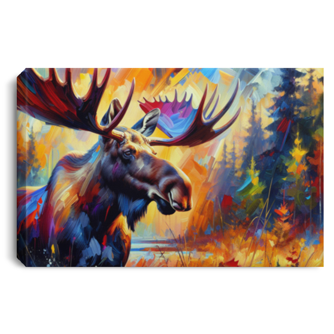 Sunset Moose - Canvas Art Prints