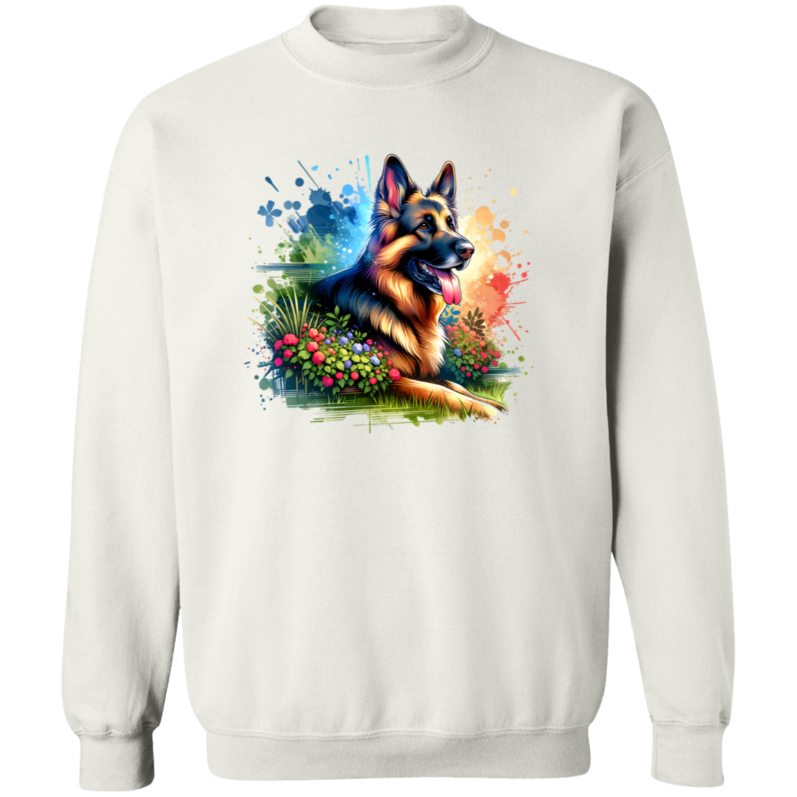 German Shepherd in Garden T-shirts, Hoodies and Sweatshirts