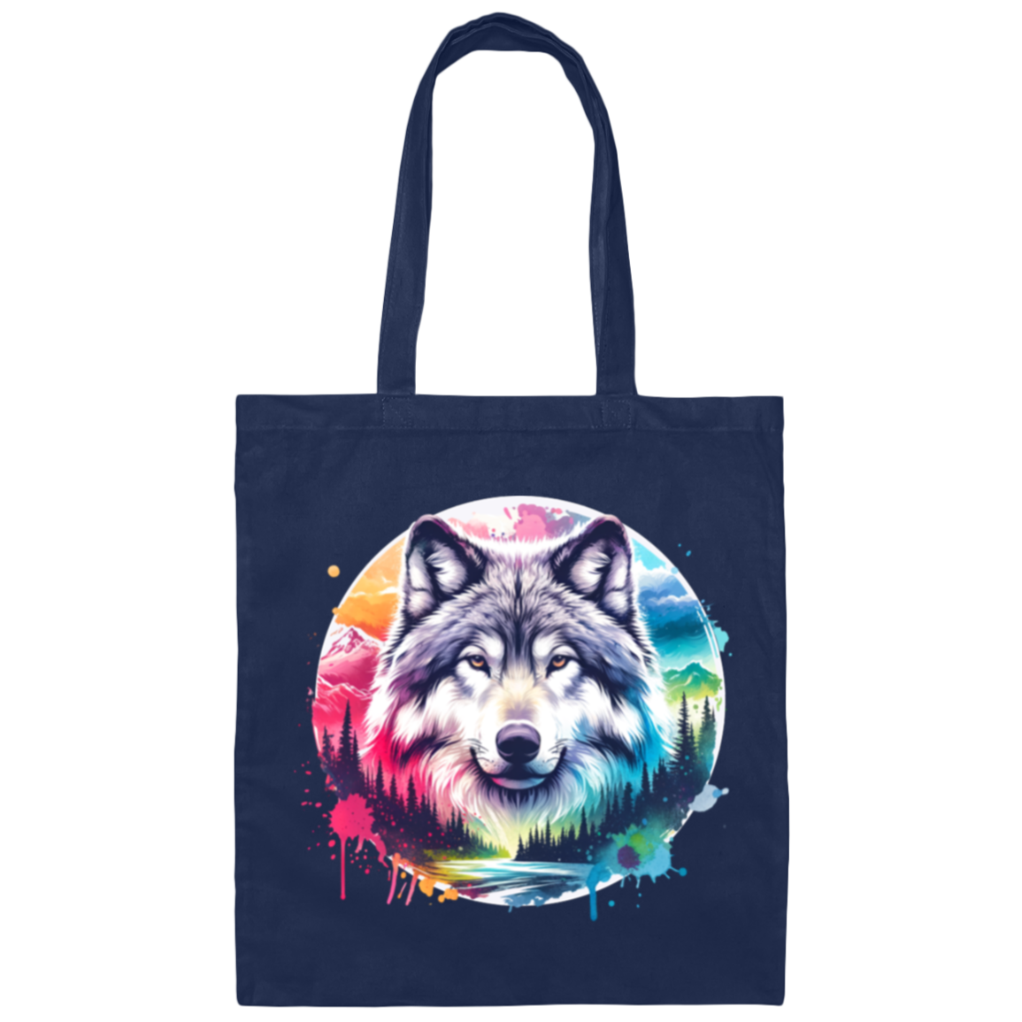 Wolf Spirit Rising Canvas Tote Bag