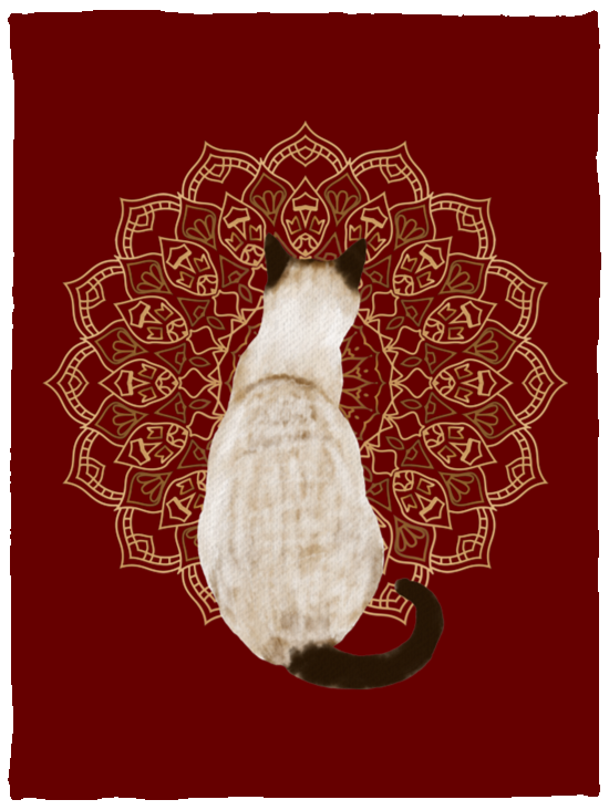 Zen Cat - Siamese Seal Point Fleece Blankets