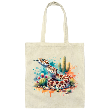 Rattlesnake Scenting the Air - Canvas Tote Bag