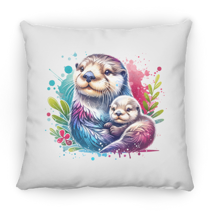 Sea Otter Mom and Baby - Pillows