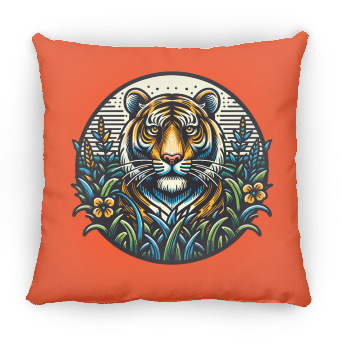 Tiger Graphic Circle - Pillows