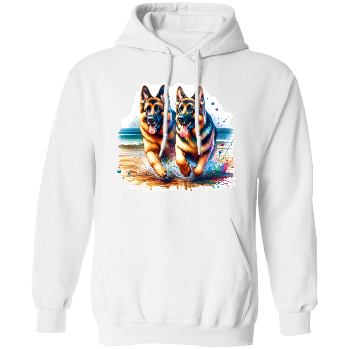 German Shepherds Running on Beach T-shirts, Hoodies and Sweatshirts