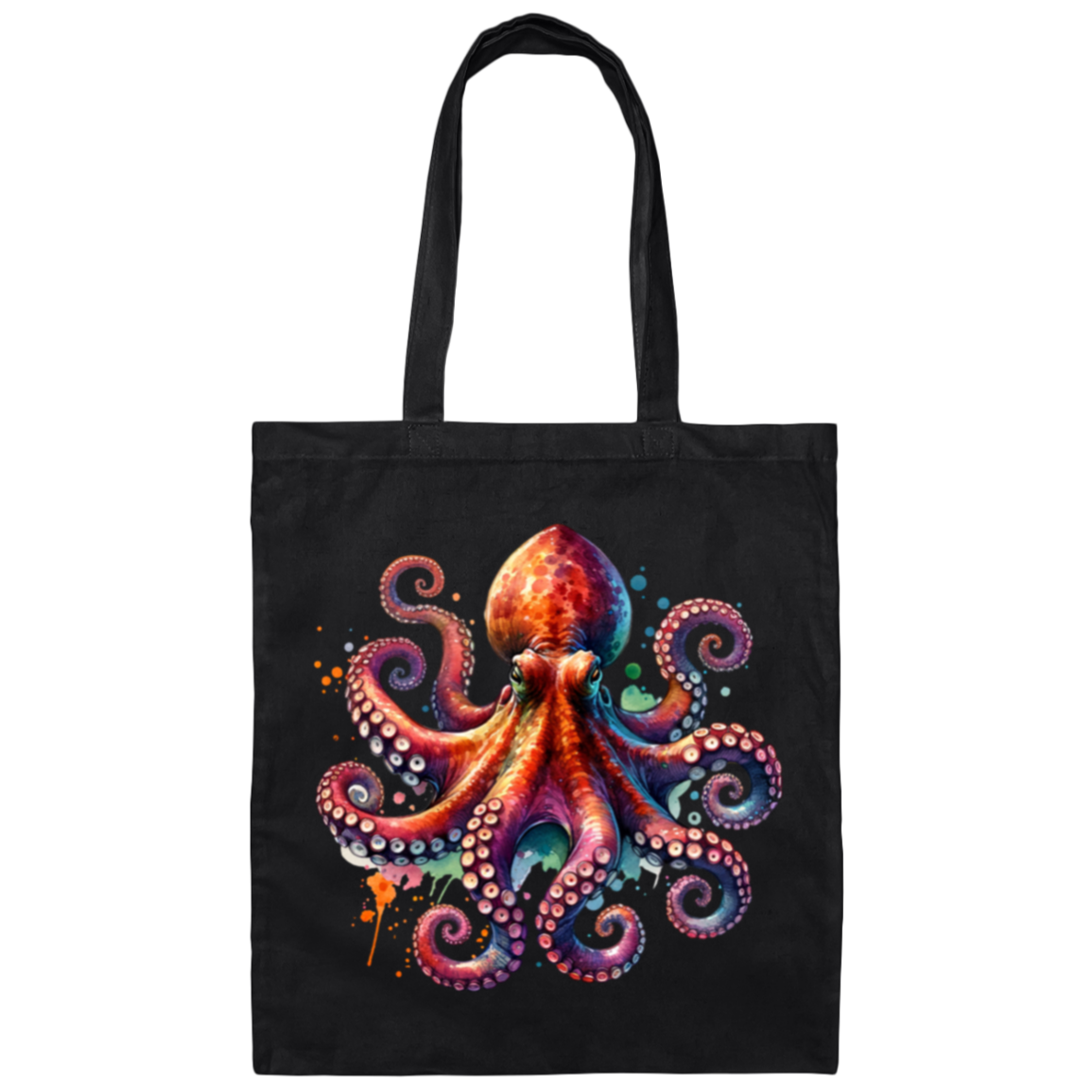 Octopus Front - Canvas Tote Bag