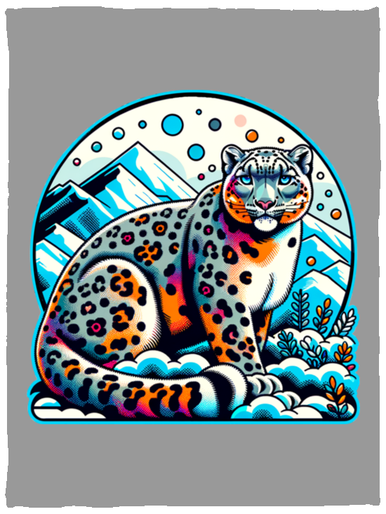 Snow Leopard Graphic Fleece Blankets