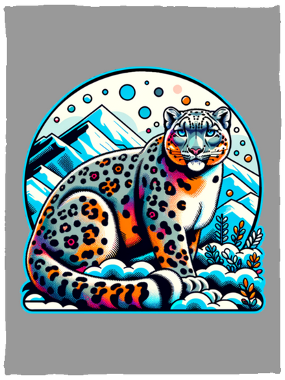 Snow Leopard Graphic Fleece Blankets