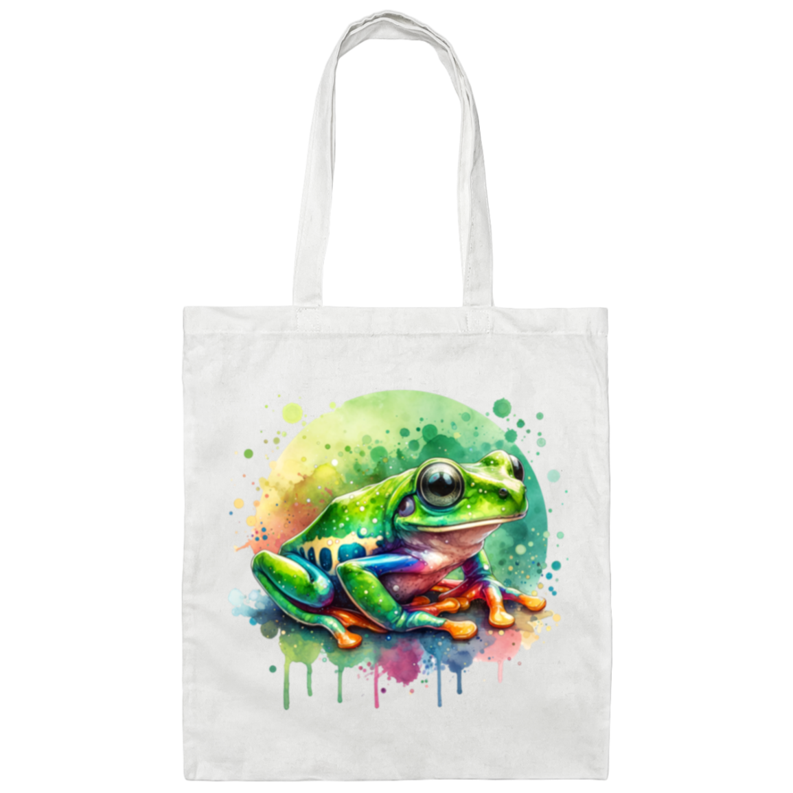 Treefrog Bubble Canvas Tote Bag