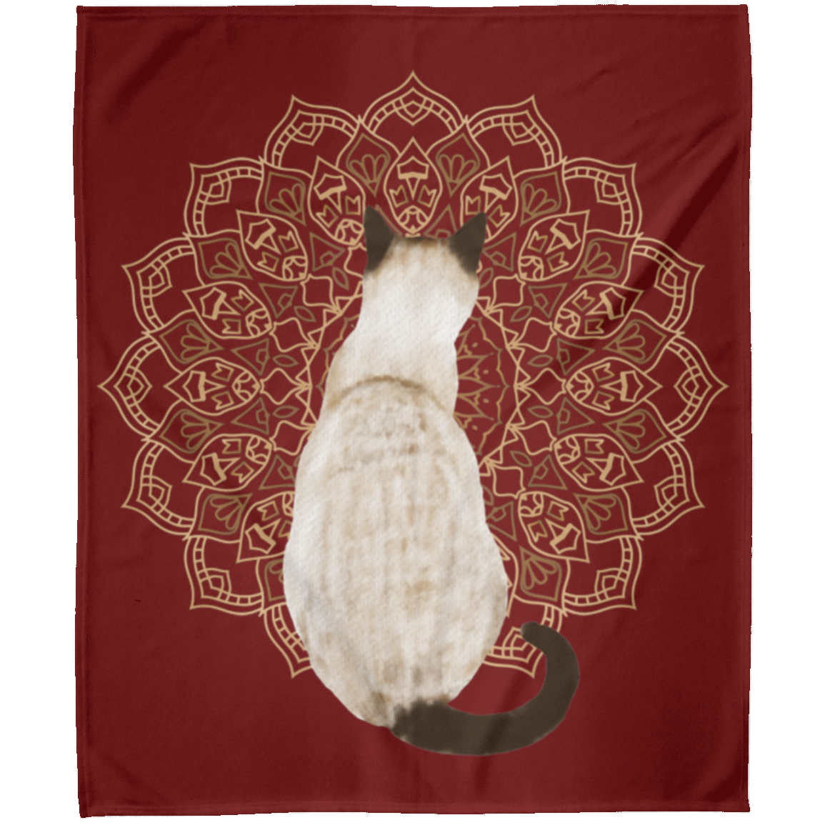 Zen Cat - Siamese Seal Point Fleece Blankets