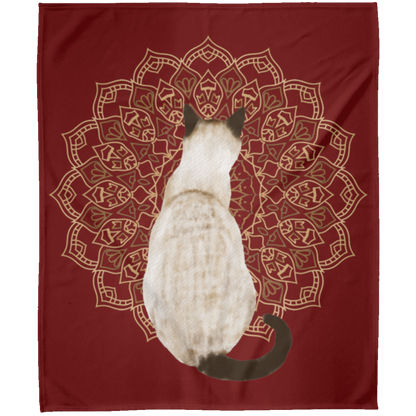 Zen Cat - Siamese Seal Point Fleece Blankets