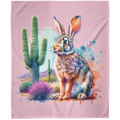 Jackrabbit with Saguaro Fleece Blankets