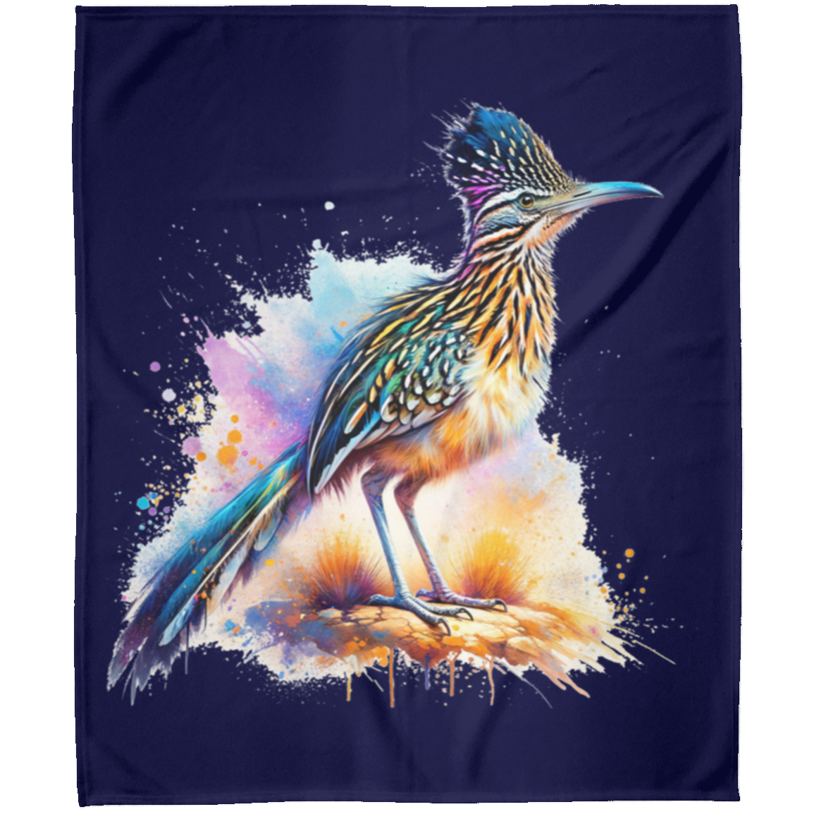 Standing Roadrunner Fleece Blankets