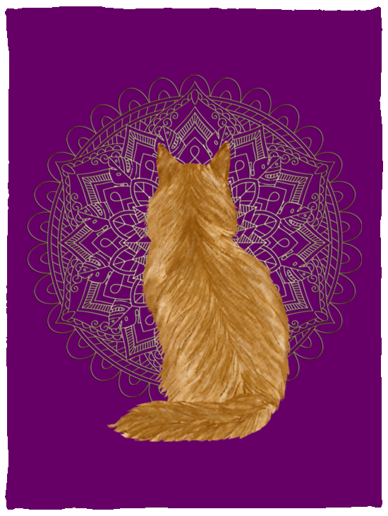 Zen Cat - Longhair Orange Fleece Blankets