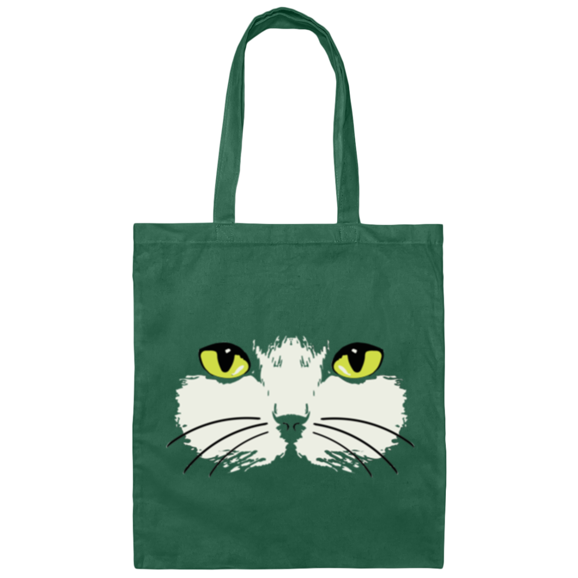 Gold Eyed Cat Face - Canvas Tote Bag