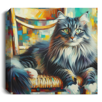 Patchwork Cat - Canvas Art Prints