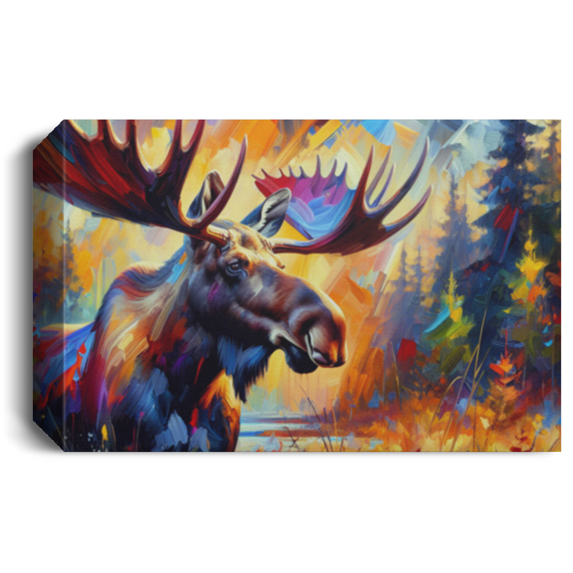 Sunset Moose - Canvas Art Prints